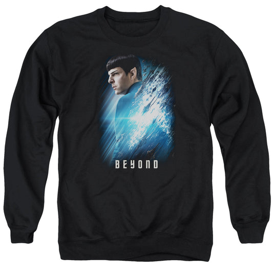 STAR TREK BEYOND : SPOCK POSTER ADULT CREW SWEAT Black 2X