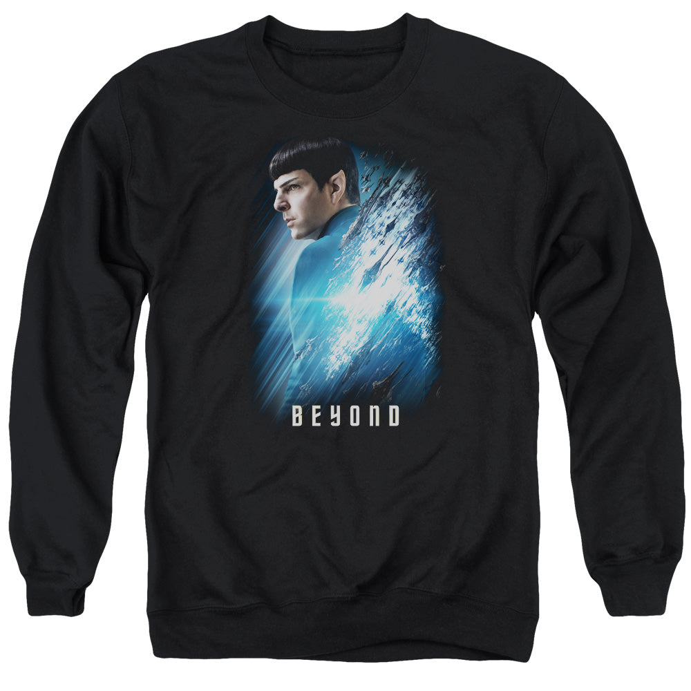 STAR TREK BEYOND : SPOCK POSTER ADULT CREW SWEAT Black 3X