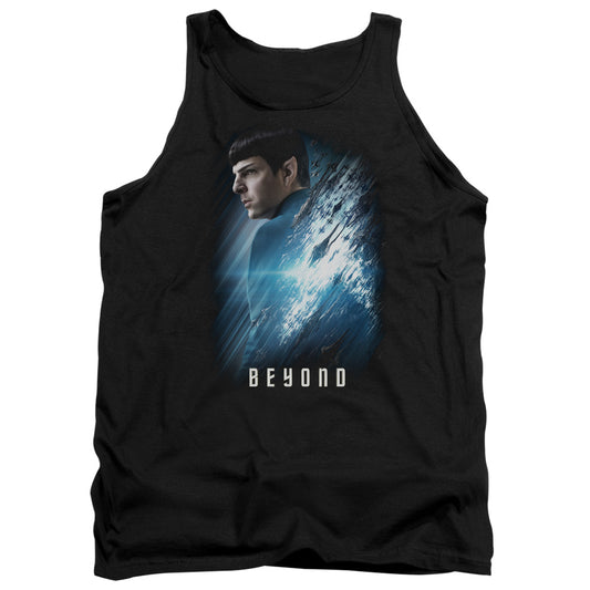 STAR TREK BEYOND : SPOCK POSTER ADULT TANK Black 2X