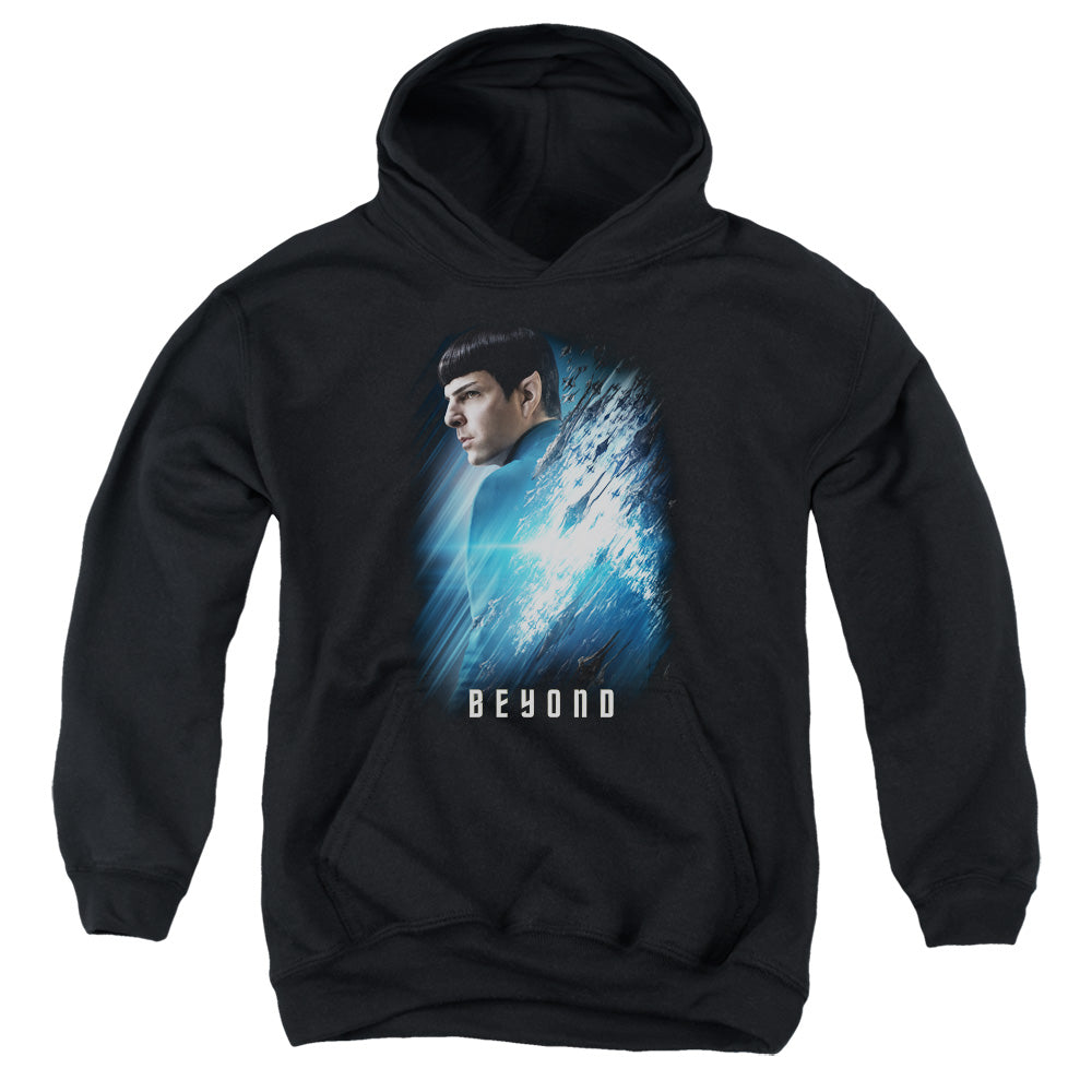 STAR TREK BEYOND : SPOCK POSTER YOUTH PULL OVER HOODIE Black MD