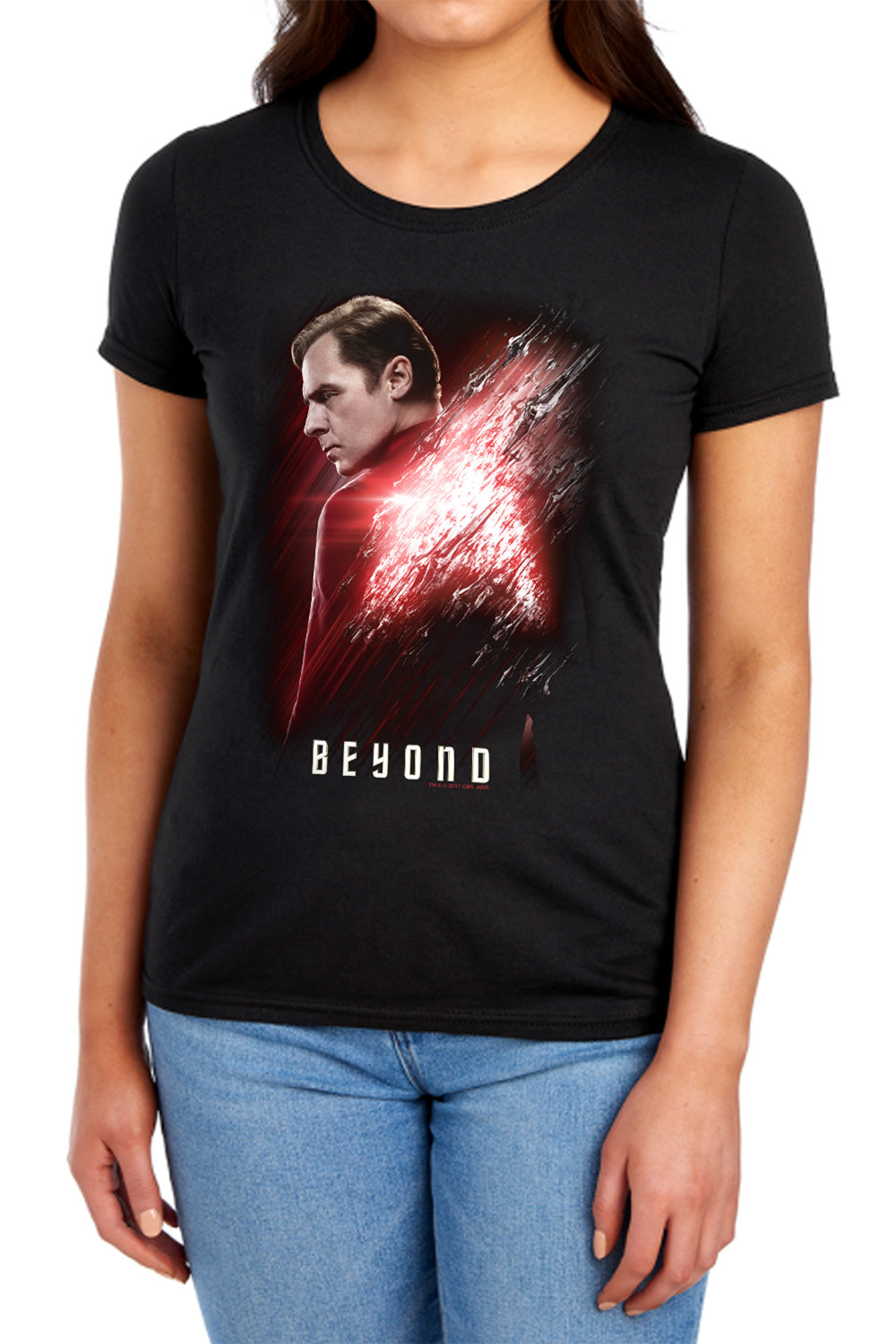 STAR TREK BEYOND : SCOTTY POSTER WOMENS SHORT SLEEVE Black 2X