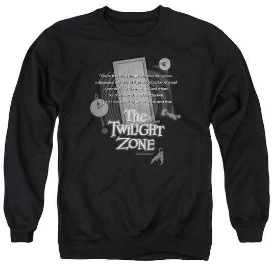 TWILIGHT ZONE : MONOLOGUE ADULT CREW NECK SWEATSHIRT BLACK 2X