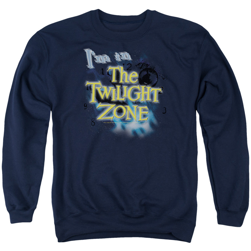 TWILIGHT ZONE : I'M IN THE TWILIGHT ZONE ADULT CREW NECK SWEATSHIRT NAVY 2X