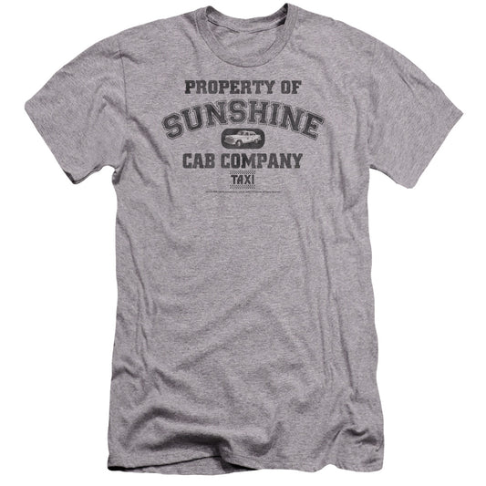 TAXI : PROPERTY OF SUNSHINE CAB PREMIUM CANVAS ADULT SLIM FIT 30\1 ATHLETIC HEATHER SM