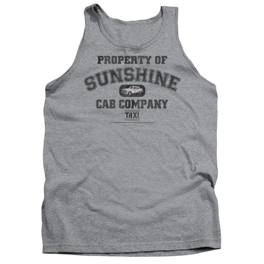 TAXI : PROPERTY OF SUNSHINE CAB ADULT TANK ATHLETIC HEATHER 2X