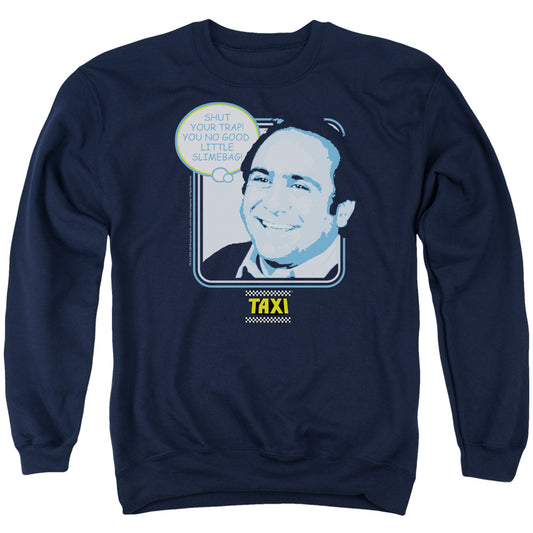 TAXI : SHUT YOUR TRAP ADULT CREW NECK SWEATSHIRT NAVY 2X