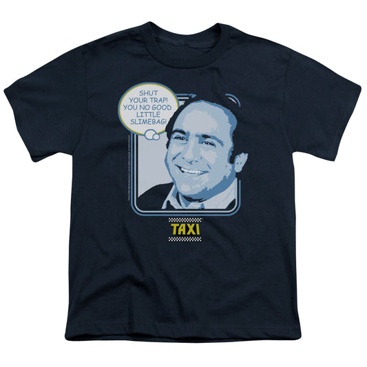 TAXI : SHUT YOUR TRAP S\S YOUTH 18\1 NAVY LG