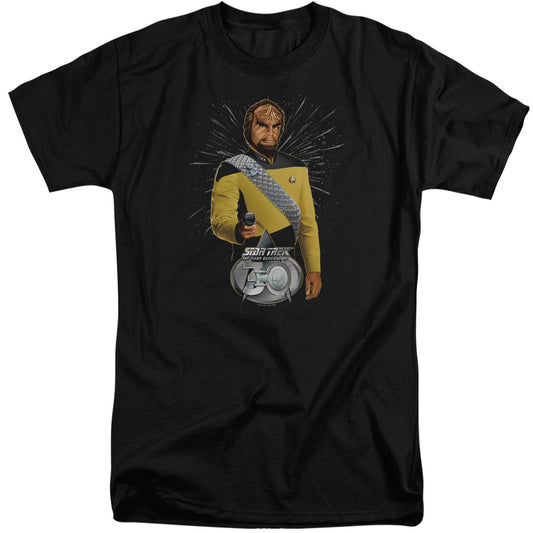 STAR TREK : WORF 30 ADULT TALL FIT SHORT SLEEVE Black XL