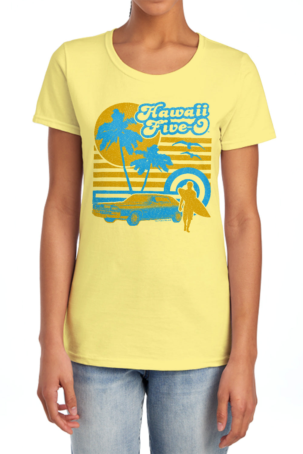 HAWAII 5 0 : 5 0 SURFER WOMENS SHORT SLEEVE Banana XL