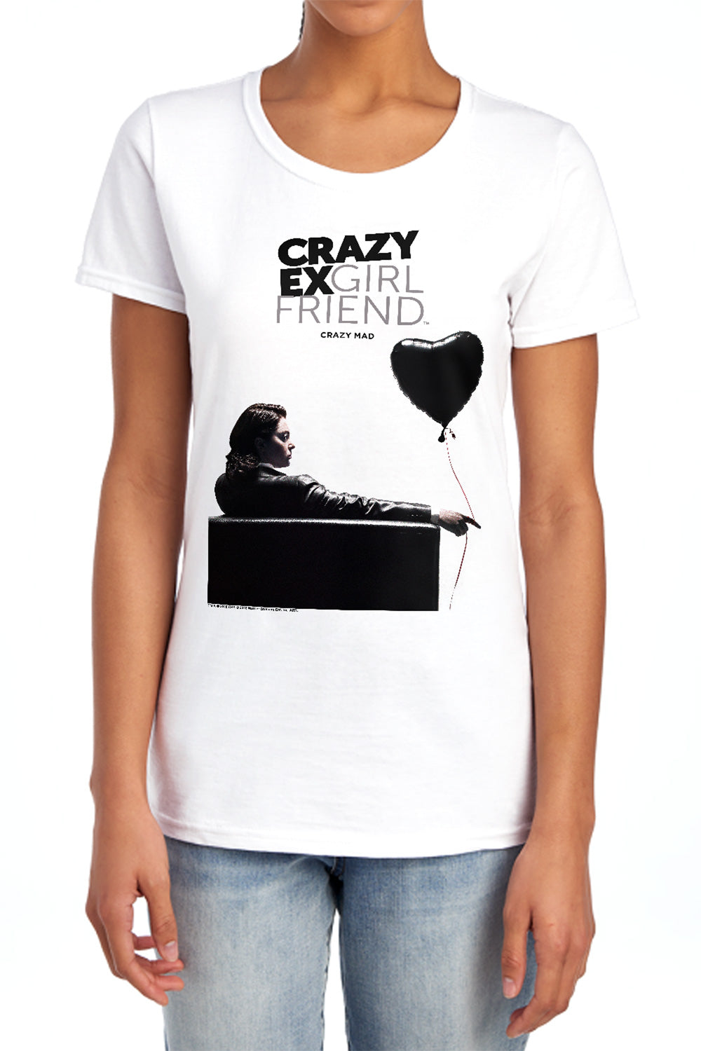 CRAZY EX GIRLFRIEND : CRAZY MAD WOMENS SHORT SLEEVE White 2X