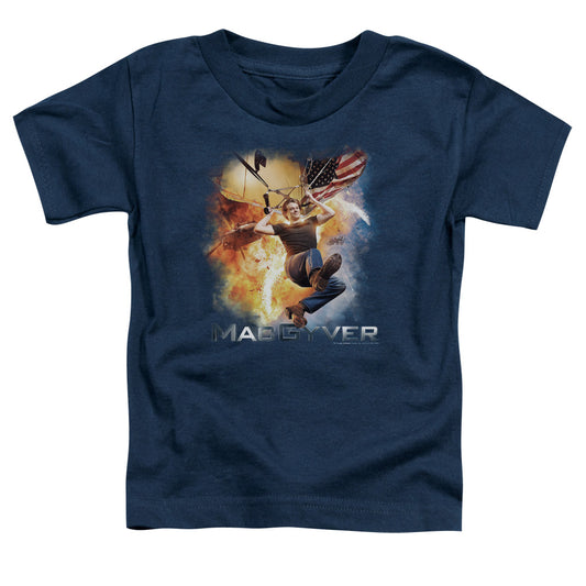 MACGYVER : PARACHUTE S\S TODDLER TEE Navy LG (4T)