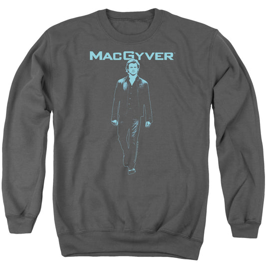 MACGYVER : MONO BLUE ADULT CREW SWEAT Charcoal 2X