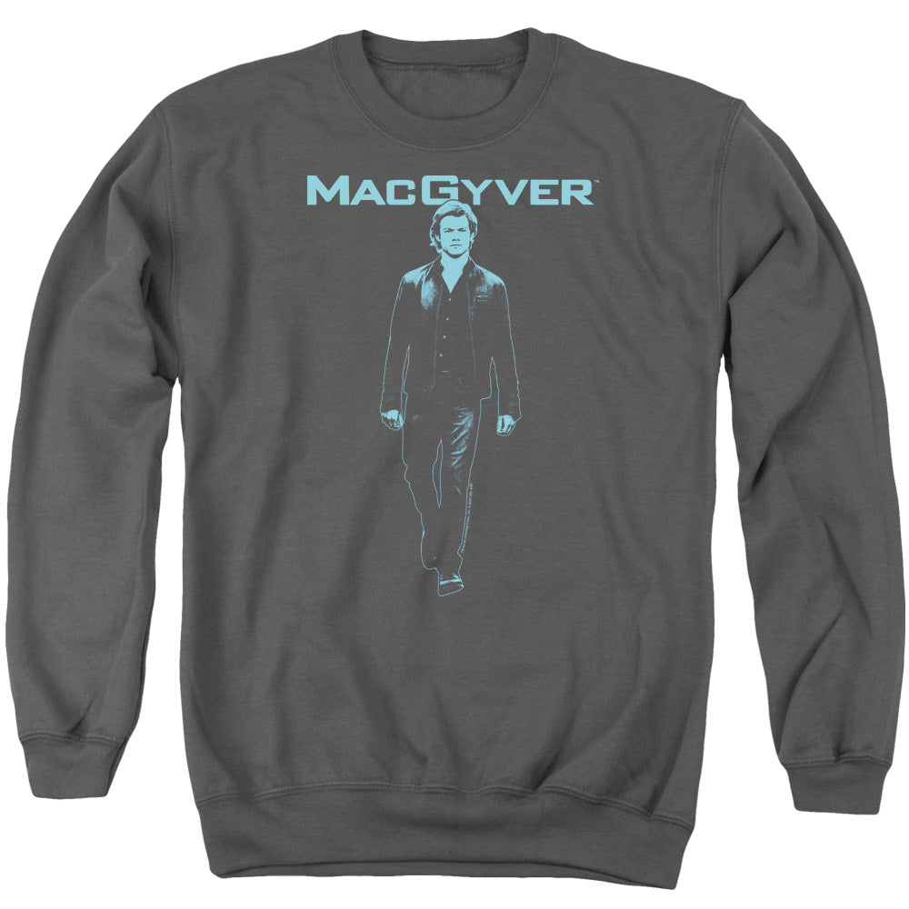 MACGYVER : MONO BLUE ADULT CREW SWEAT Charcoal 3X