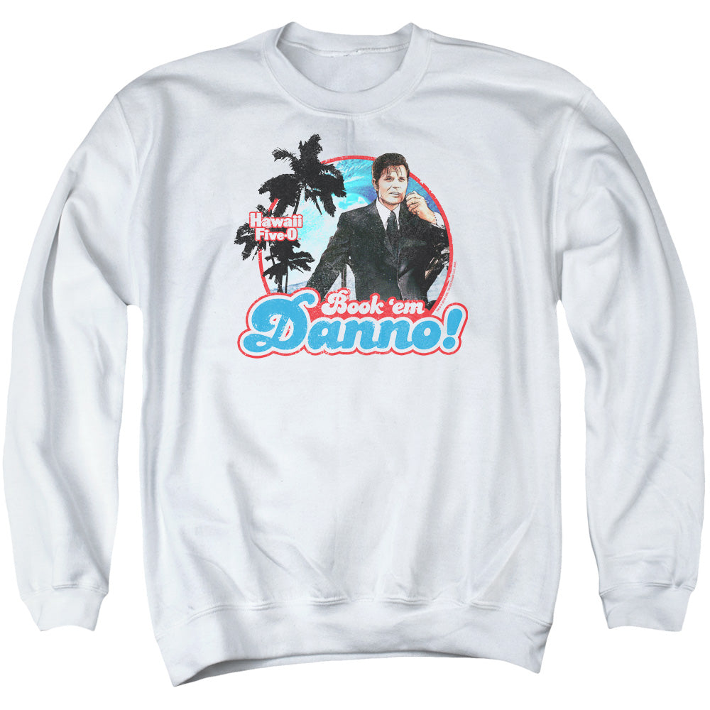 HAWAII 5 0 : BOOK EM DANNO ADULT CREW SWEAT White MD