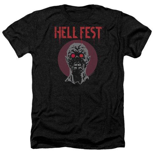 HELL FEST : LOGO ADULT HEATHER Black 2X