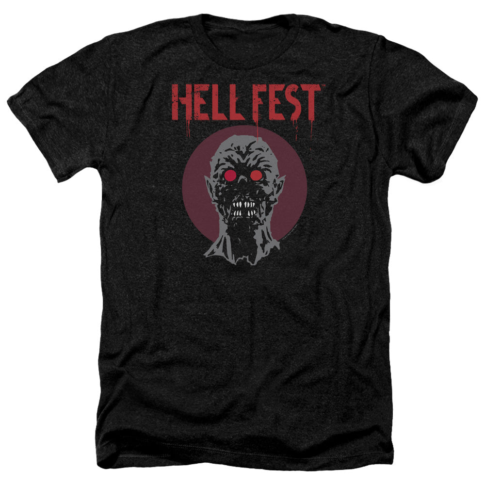 HELL FEST : LOGO ADULT HEATHER Black XL