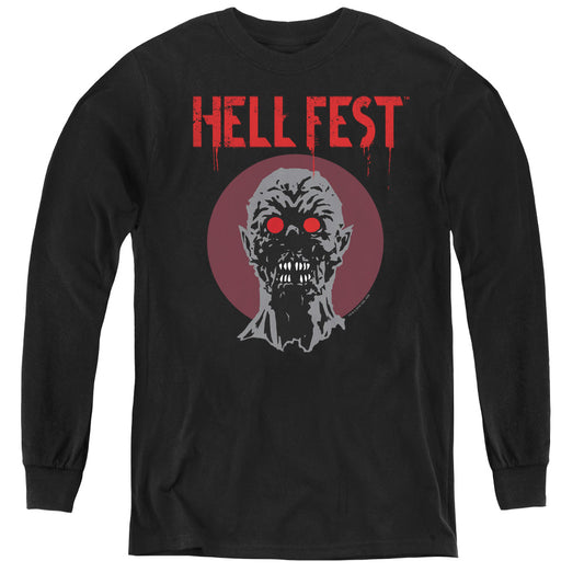 HELL FEST : LOGO L\S YOUTH BLACK LG