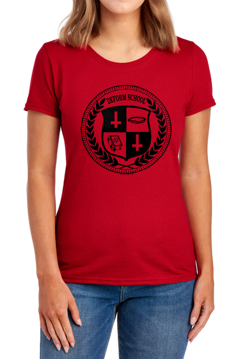 HELL FEST : DEFORM SCHOOL WOMENS SHORT SLEEVE Red 2X