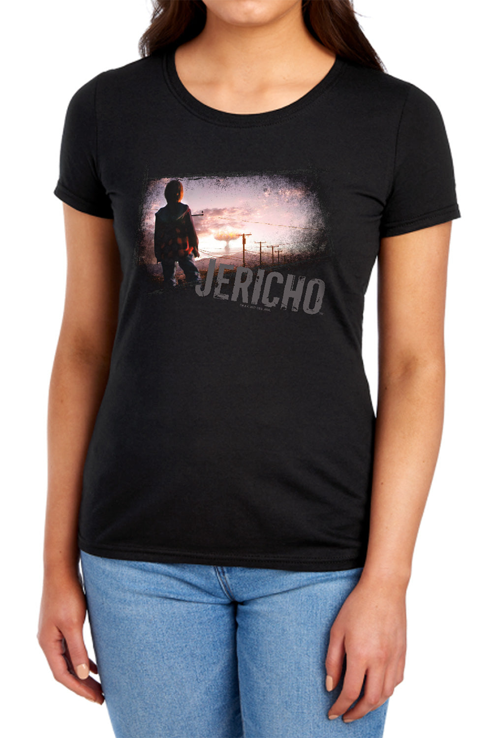 JERICHO : MUSHROOM CLOUD S\S WOMENS TEE BLACK LG