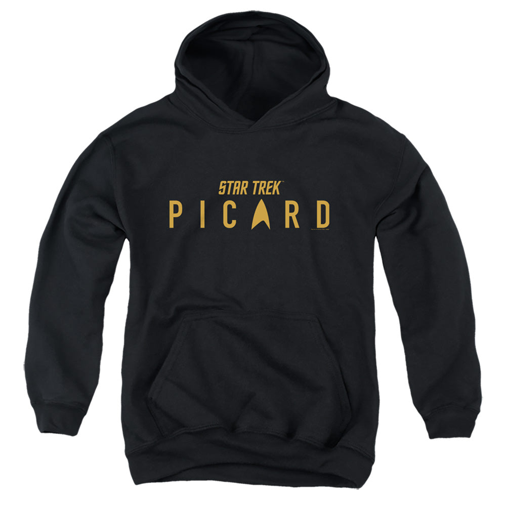 STAR TREK PICARD : PICARD LOGO YOUTH PULL OVER HOODIE Black LG