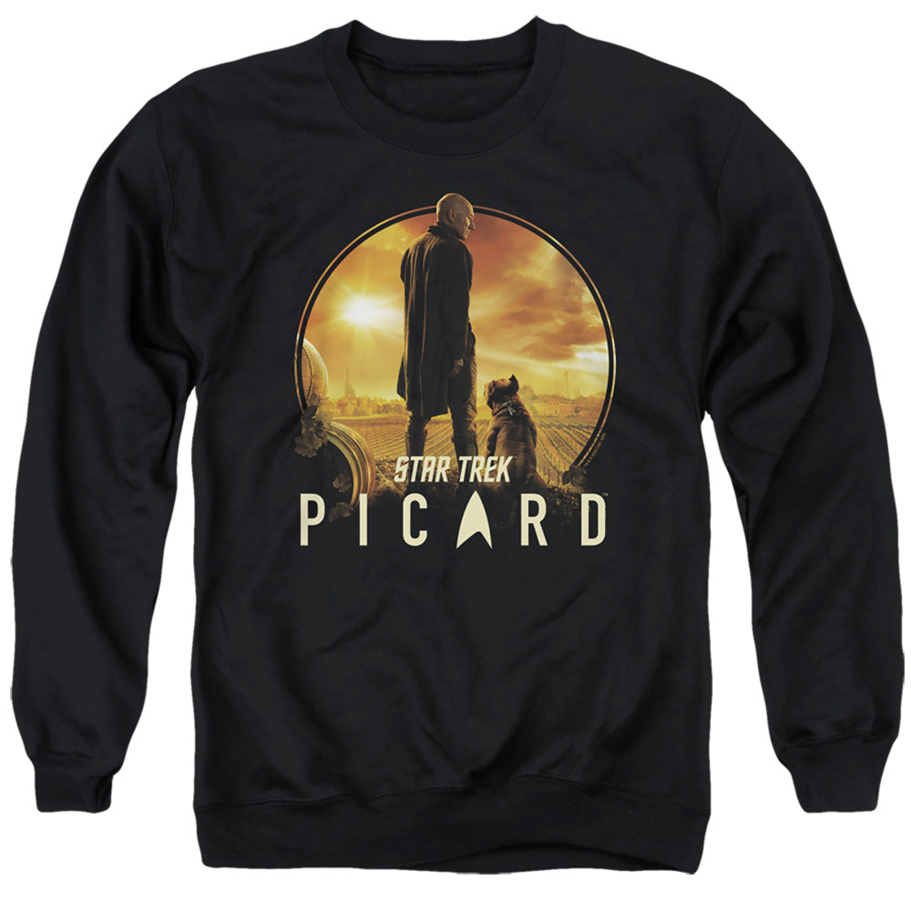 STAR TREK PICARD : A MAN AND HIS DOG ADULT CREW SWEAT Black SM