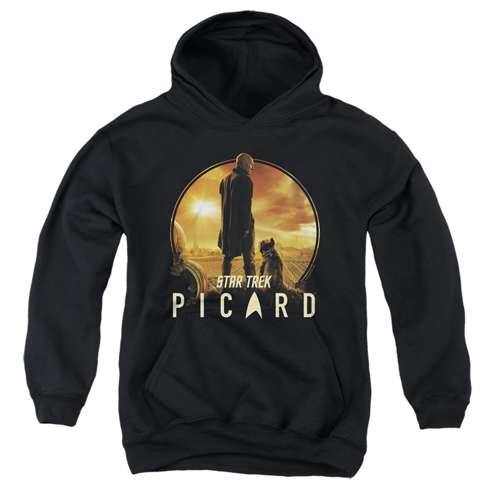 STAR TREK PICARD : A MAN AND HIS DOG YOUTH PULL OVER HOODIE Black LG