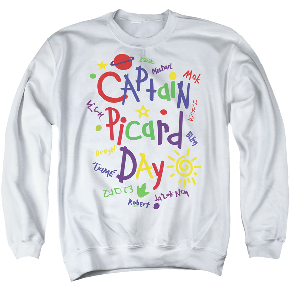 STAR TREK PICARD : PICARD DAY ADULT CREW SWEAT White 2X