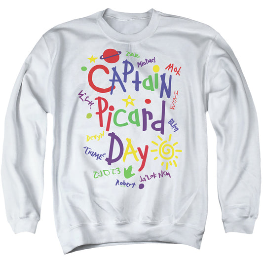 STAR TREK PICARD : PICARD DAY ADULT CREW SWEAT White MD