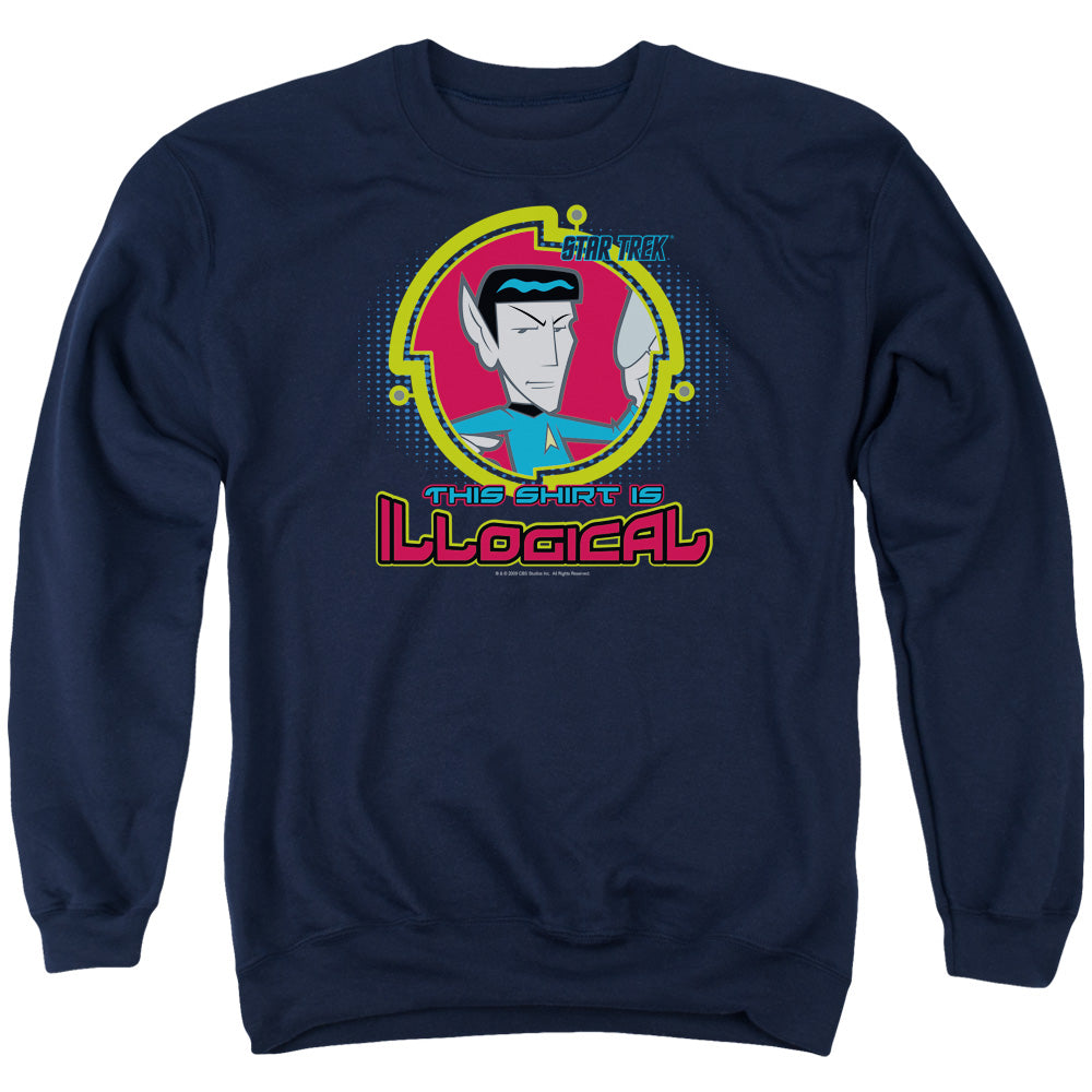 QUOGS : ILLOGICAL ADULT CREW NECK SWEATSHIRT NAVY 2X