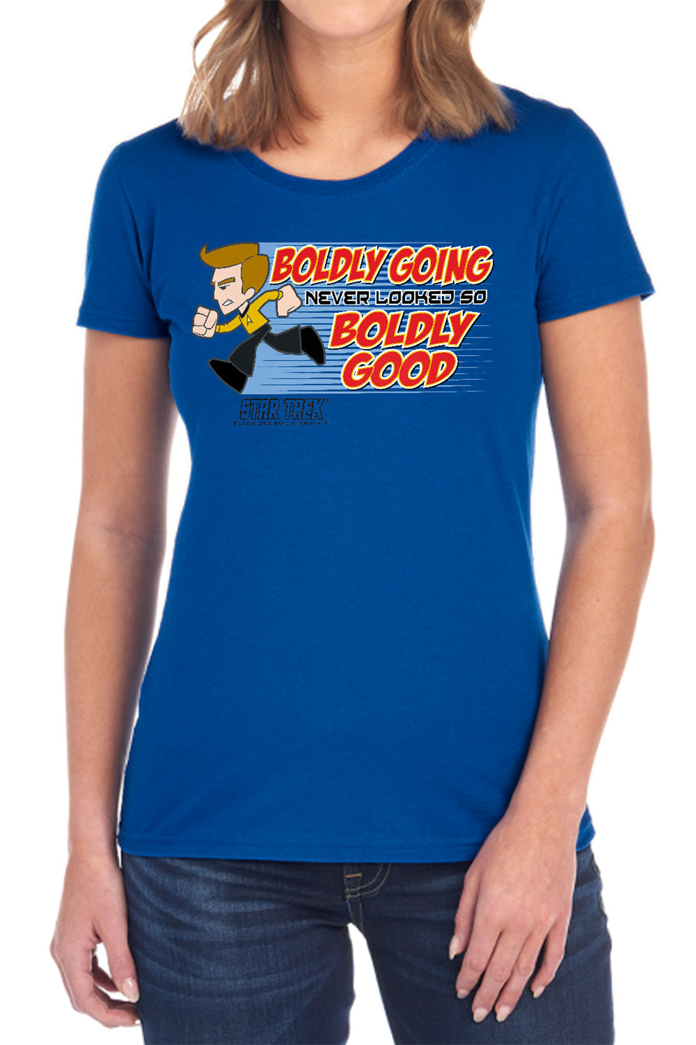 QUOGS : BOLDLY GOOD WOMENS SHORT SLEEVE ROYAL BLUE MD