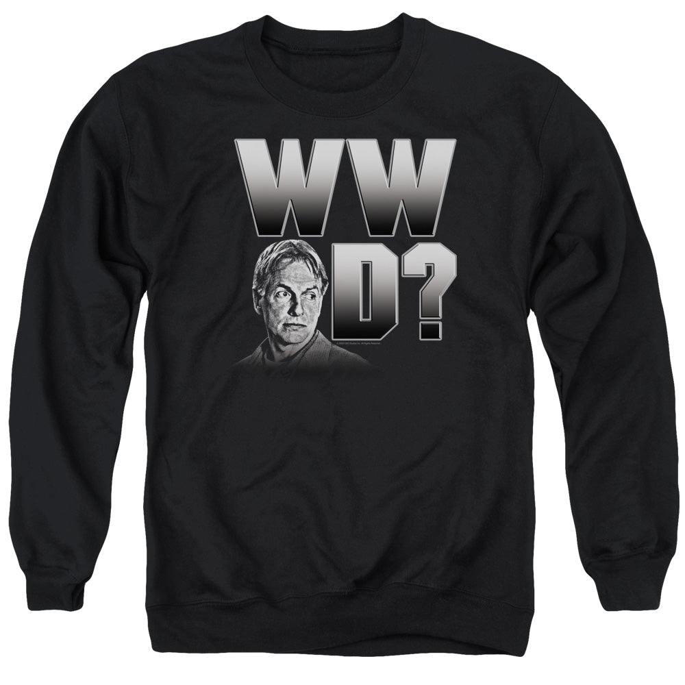 NCIS : WHAT WOULD GIBBS DO ADULT CREW NECK SWEATSHIRT BLACK SM