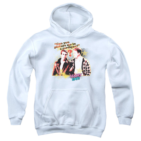 HAPPY DAYS : NO CARDIGANS YOUTH PULL OVER HOODIE White XL