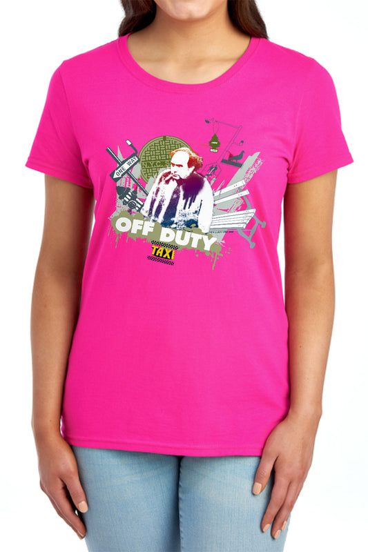 TAXI : OFF DUTY S\S WOMENS TEE HOT PINK MD