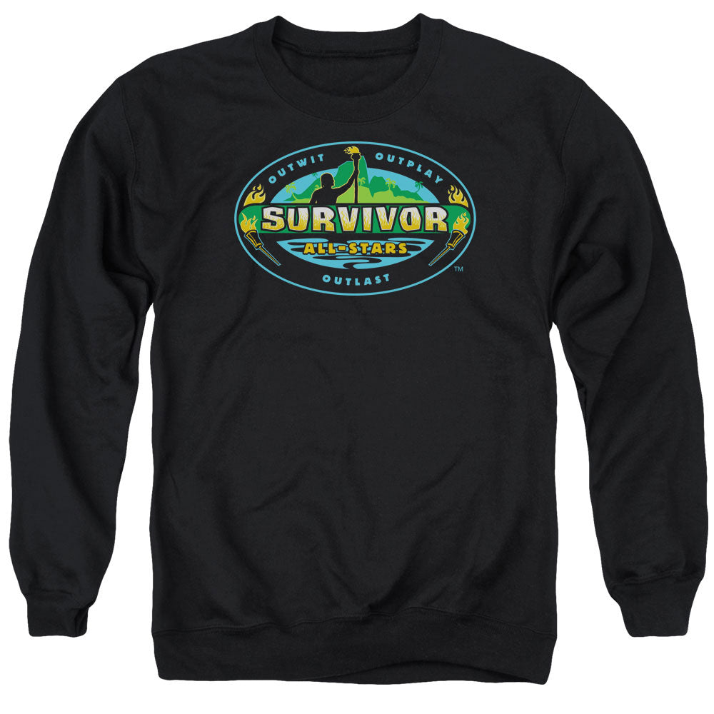 SURVIVOR : ALL STARS ADULT CREW NECK SWEATSHIRT BLACK SM