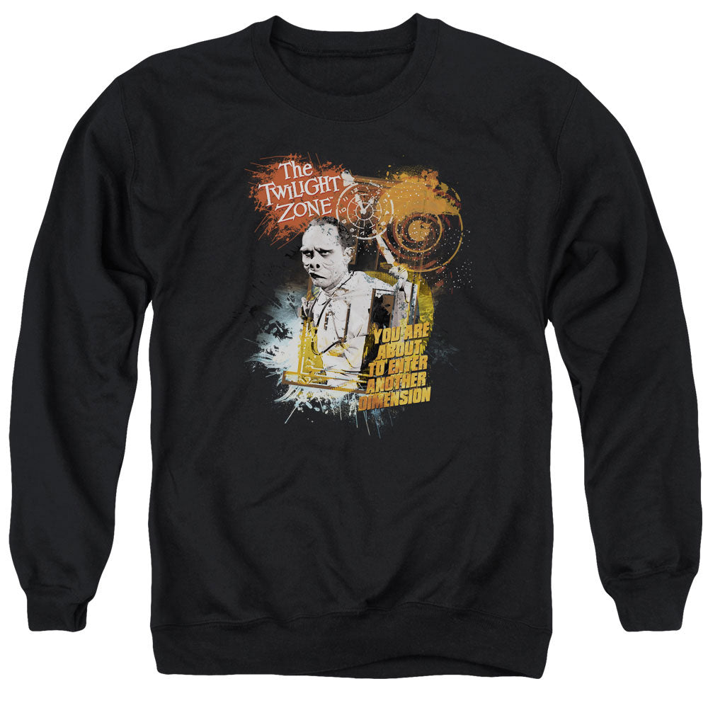 TWILIGHT ZONE : ENTER AT OWN RISK ADULT CREW NECK SWEATSHIRT BLACK 2X