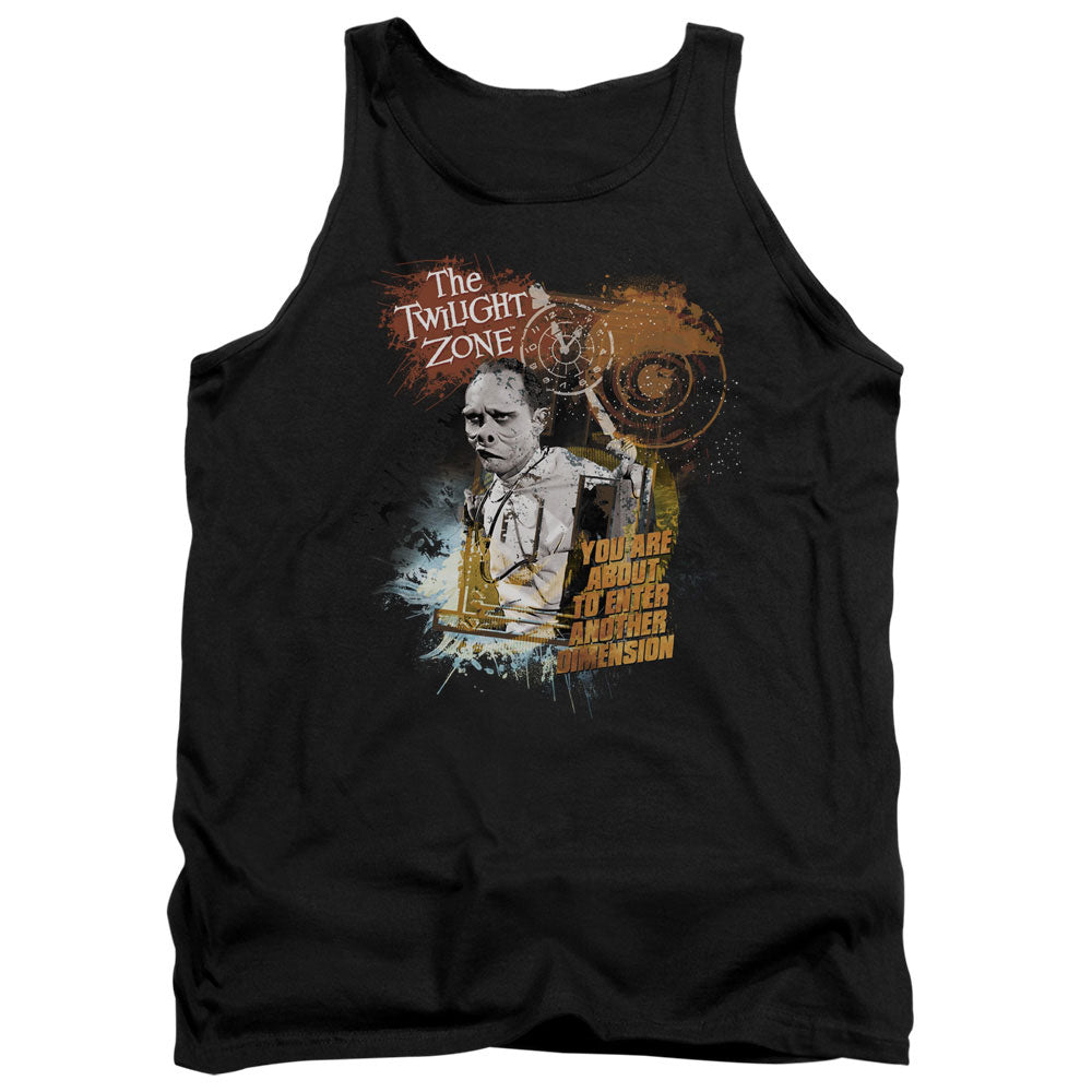 TWILIGHT ZONE : ENTER AT OWN RISK ADULT TANK BLACK LG