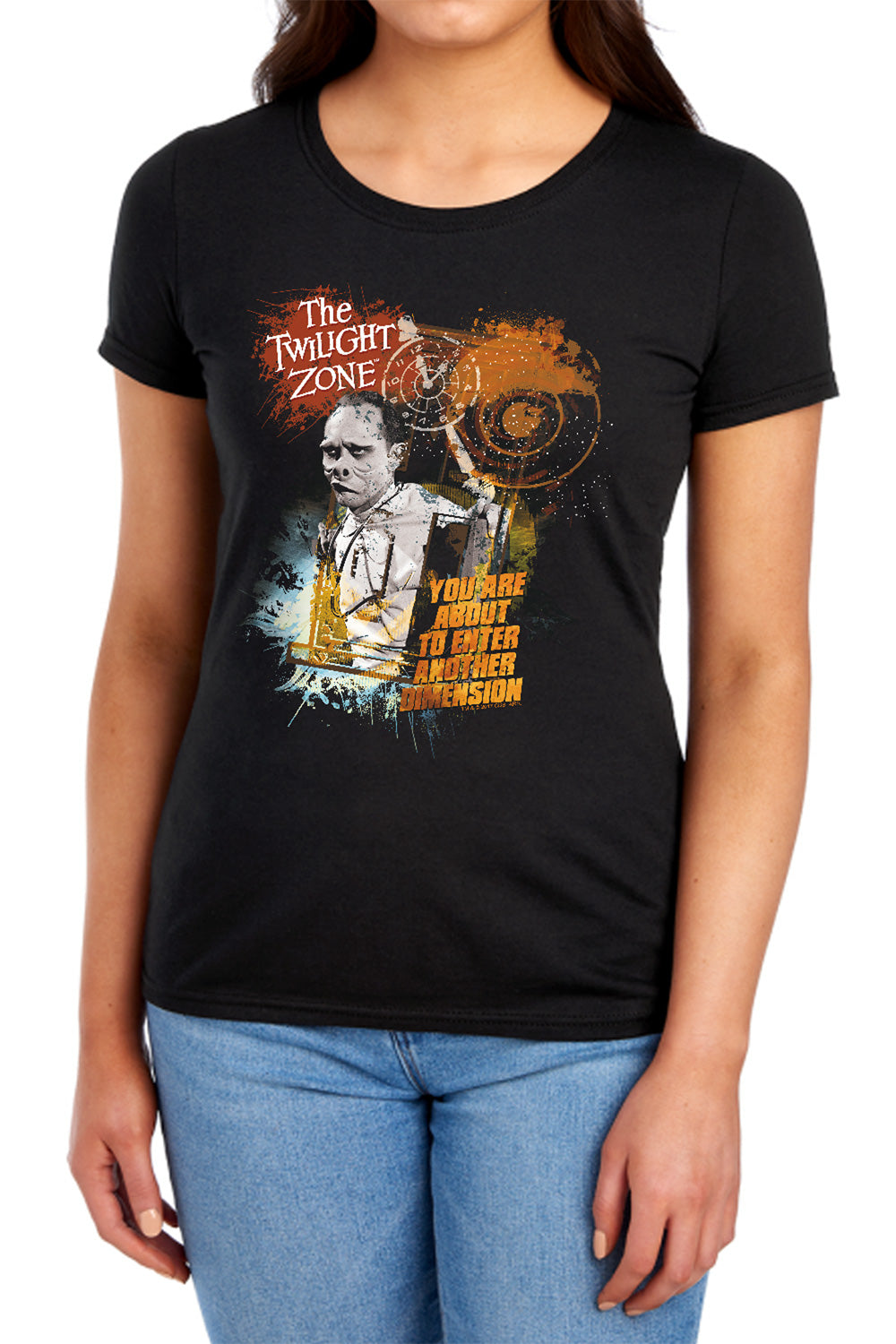 TWILIGHT ZONE : ENTER AT OWN RISK S\S WOMENS TEE BLACK 2X