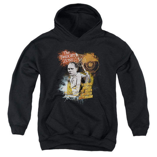 TWILIGHT ZONE : ENTER AT OWN RISK YOUTH PULL OVER HOODIE BLACK LG