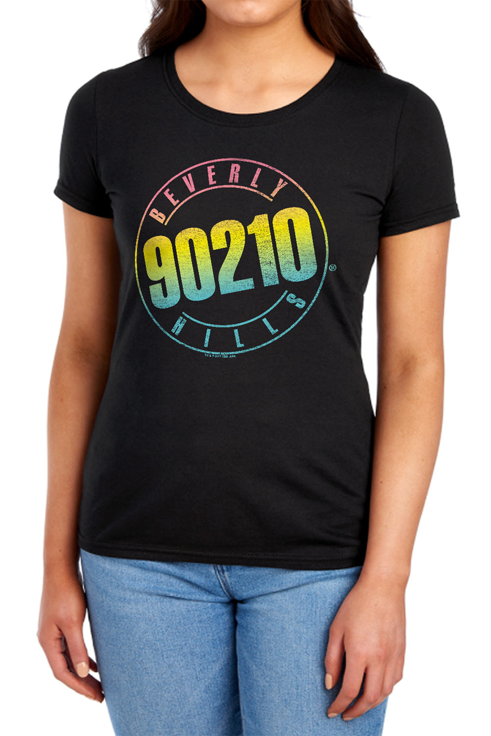 90210 : COLOR BLEND LOGO WOMENS SHORT SLEEVE Black SM