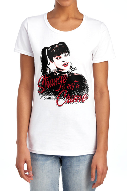 NCIS : STRANGE IS NOT A CRIME S\S WOMENS TEE WHITE 2X