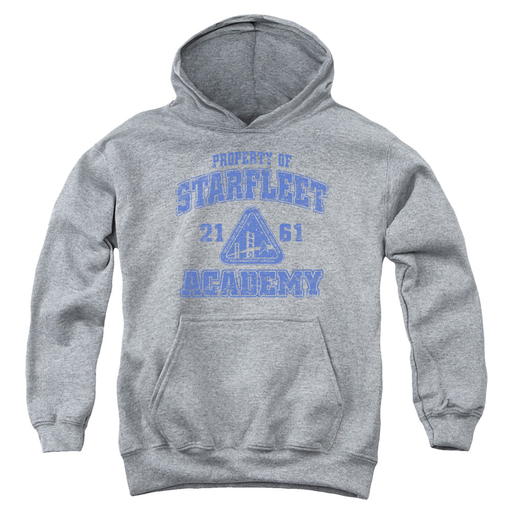 STAR TREK : OLD SCHOOL YOUTH PULL OVER HOODIE ATHLETIC HEATHER LG