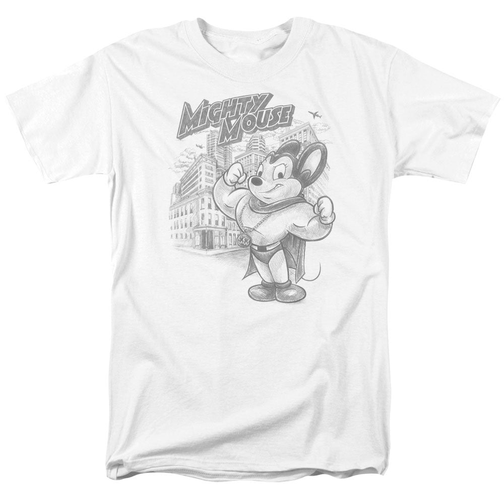 MIGHTY MOUSE : PROTECT AND SERVE S\S ADULT 18\1 WHITE 2X