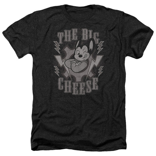 MIGHTY MOUSE : THE BIG CHEESE ADULT HEATHER BLACK XL