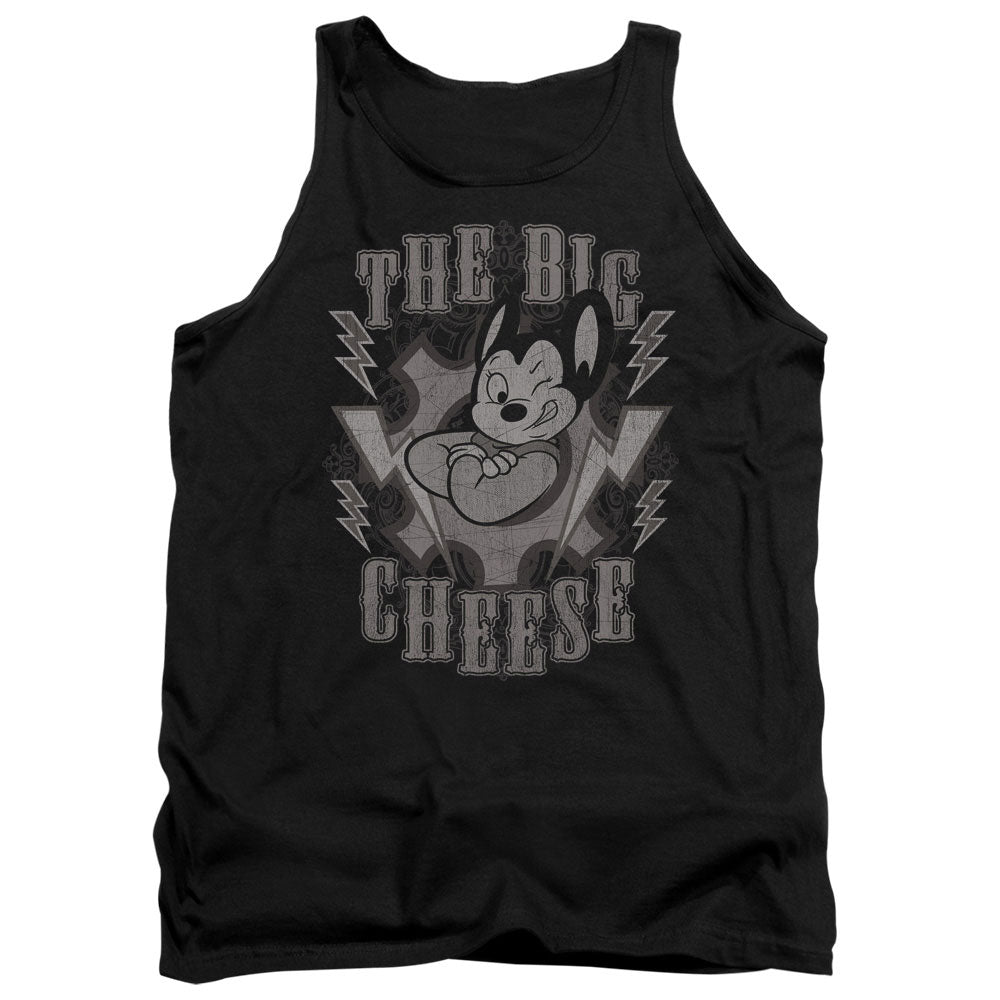 MIGHTY MOUSE : THE BIG CHEESE ADULT TANK BLACK 2X