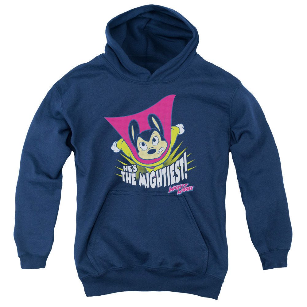 MIGHTY MOUSE : THE MIGHTIEST YOUTH PULL OVER HOODIE Navy LG