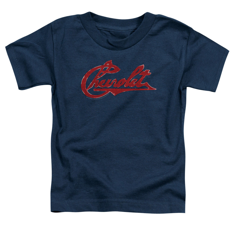 CHEVROLET : CHEVROLET SCRIPT DISTRESSED S\S TODDLER TEE Navy LG (4T)