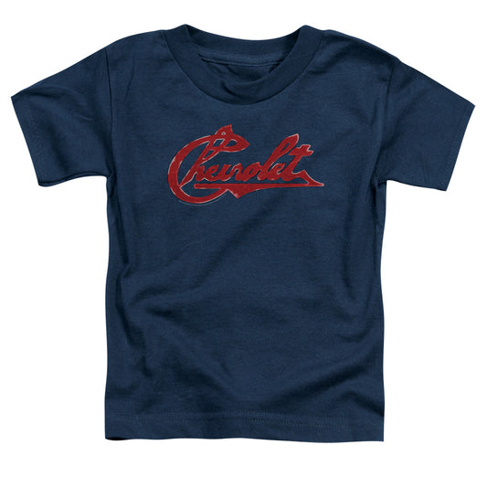 CHEVROLET : CHEVROLET SCRIPT DISTRESSED S\S TODDLER TEE Navy LG (4T)