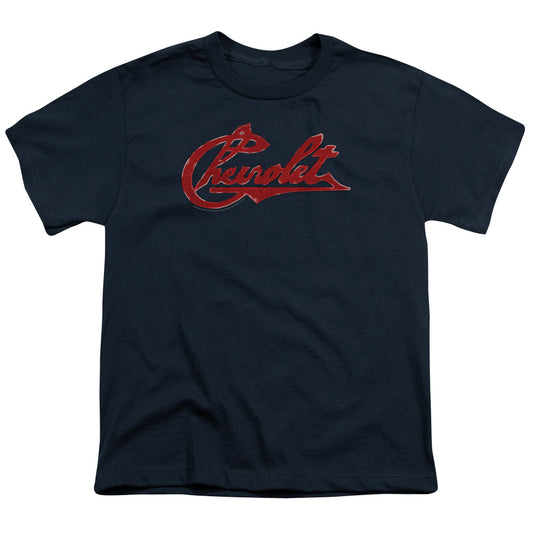 CHEVROLET : CHEVROLET SCRIPT DISTRESSED S\S YOUTH 18\1 Navy XS