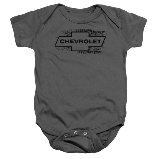 CHEVROLET : BOWTIE BURNOUT INFANT SNAPSUIT Charcoal LG (18 Mo)