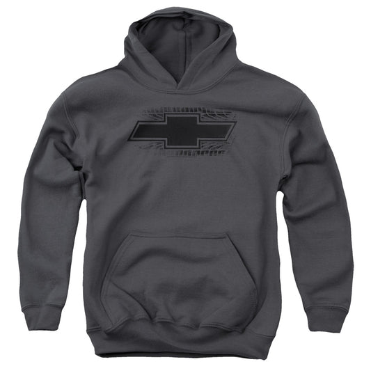 CHEVROLET : BOWTIE BURNOUT YOUTH PULL OVER HOODIE Charcoal LG